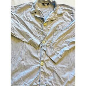 Vintage Knothe Button Up Shirt Men Large Long Sleeve 100% Cotton Pocket Blue USA